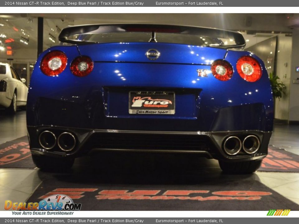 2014 Nissan GT-R Track Edition Deep Blue Pearl / Track Edition Blue/Gray Photo #24