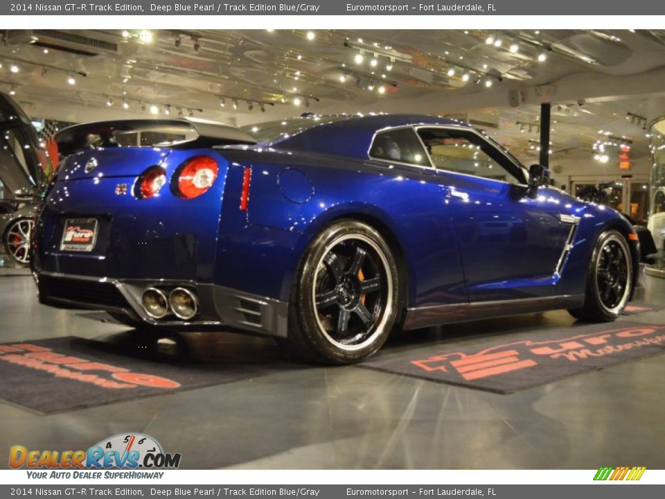 2014 Nissan GT-R Track Edition Deep Blue Pearl / Track Edition Blue/Gray Photo #27
