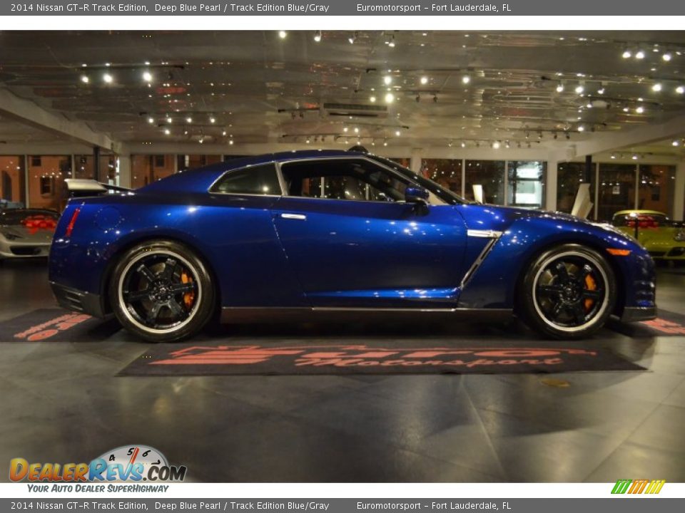 2014 Nissan GT-R Track Edition Deep Blue Pearl / Track Edition Blue/Gray Photo #31