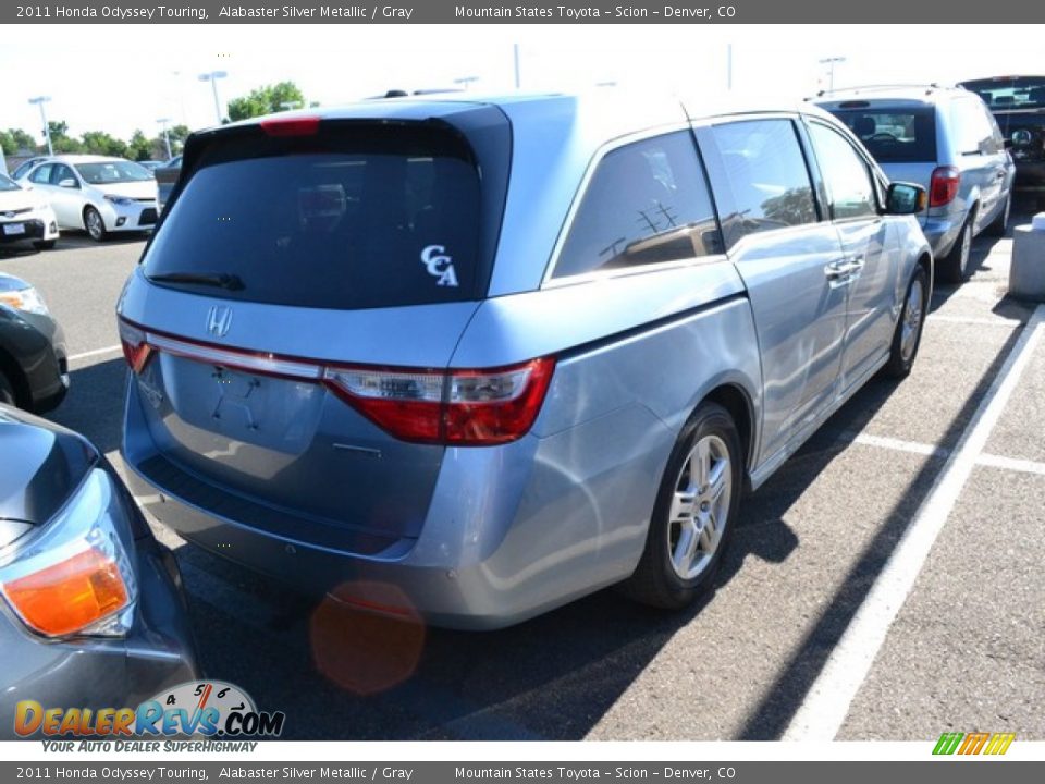 2011 Honda Odyssey Touring Alabaster Silver Metallic / Gray Photo #2