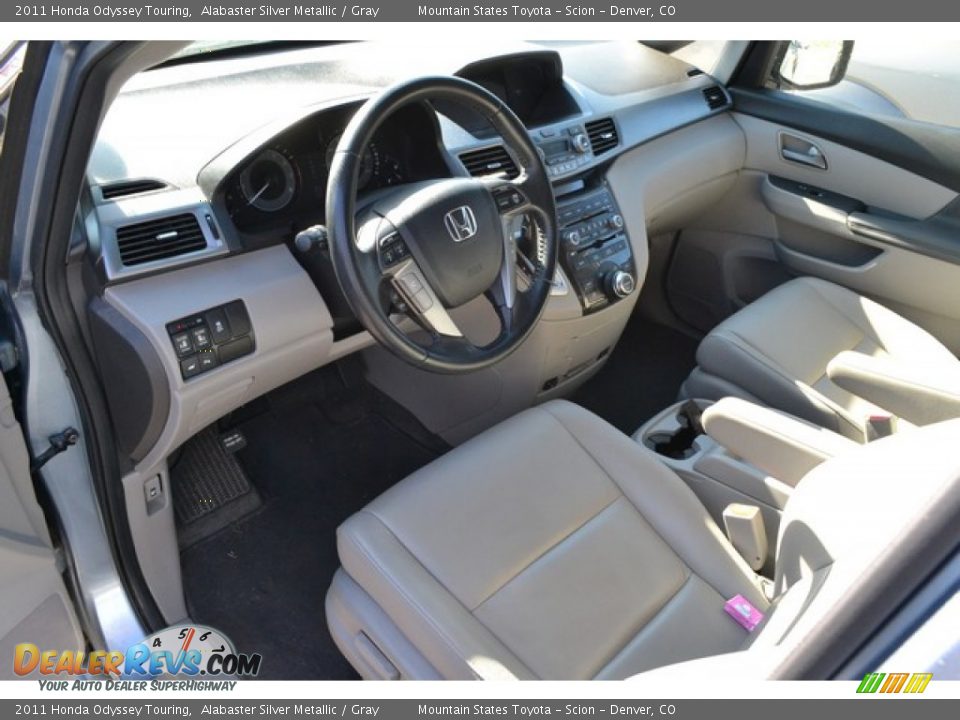 2011 Honda Odyssey Touring Alabaster Silver Metallic / Gray Photo #5