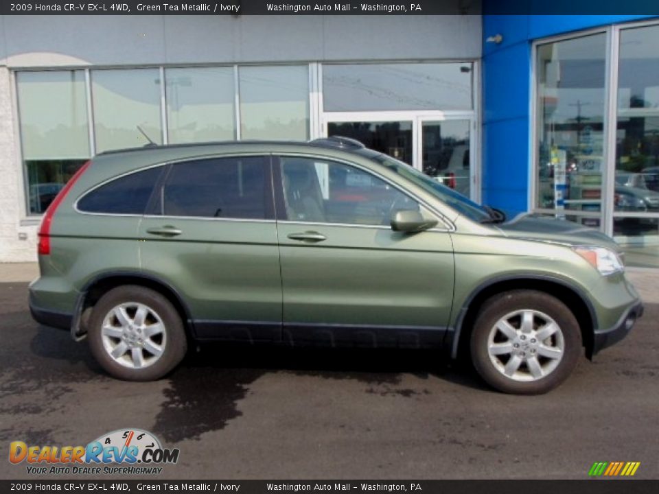 2009 Honda CR-V EX-L 4WD Green Tea Metallic / Ivory Photo #2
