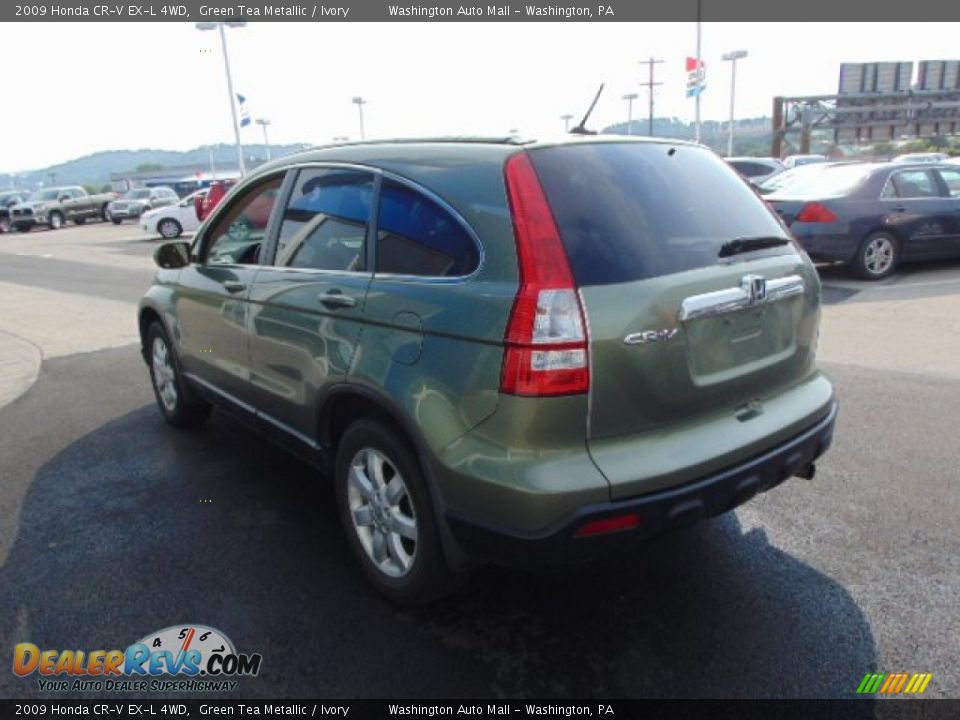 2009 Honda CR-V EX-L 4WD Green Tea Metallic / Ivory Photo #7