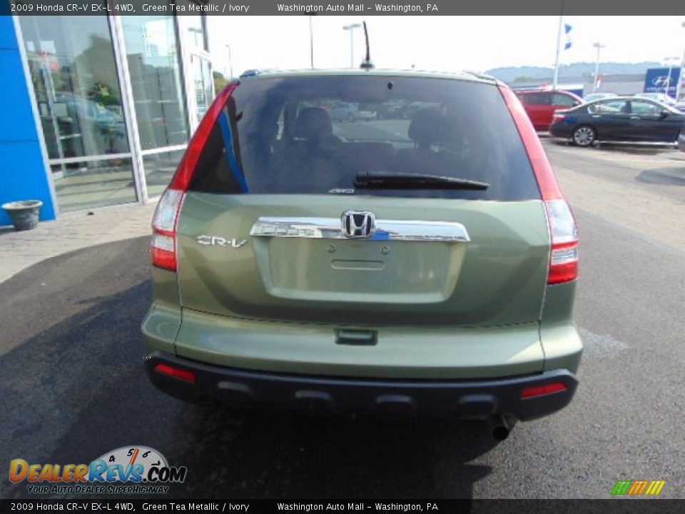 2009 Honda CR-V EX-L 4WD Green Tea Metallic / Ivory Photo #8