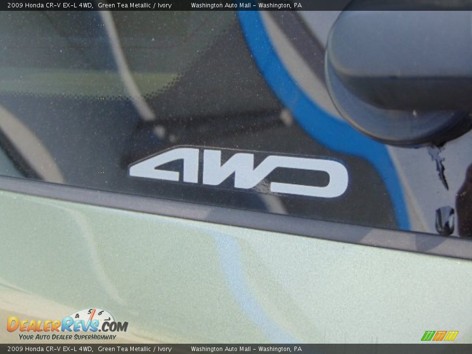 2009 Honda CR-V EX-L 4WD Green Tea Metallic / Ivory Photo #9