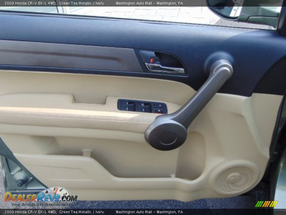 2009 Honda CR-V EX-L 4WD Green Tea Metallic / Ivory Photo #11