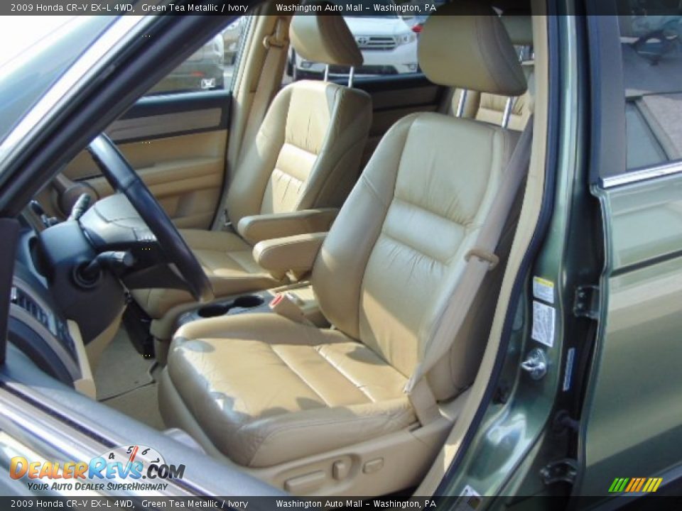 2009 Honda CR-V EX-L 4WD Green Tea Metallic / Ivory Photo #13