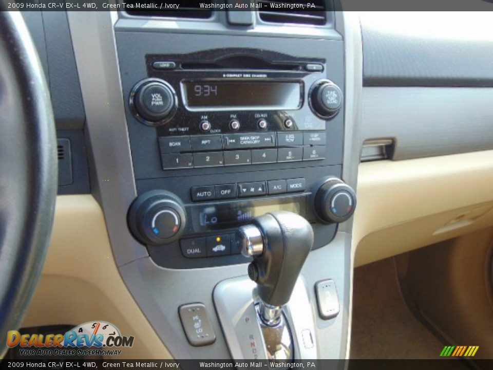 2009 Honda CR-V EX-L 4WD Green Tea Metallic / Ivory Photo #15