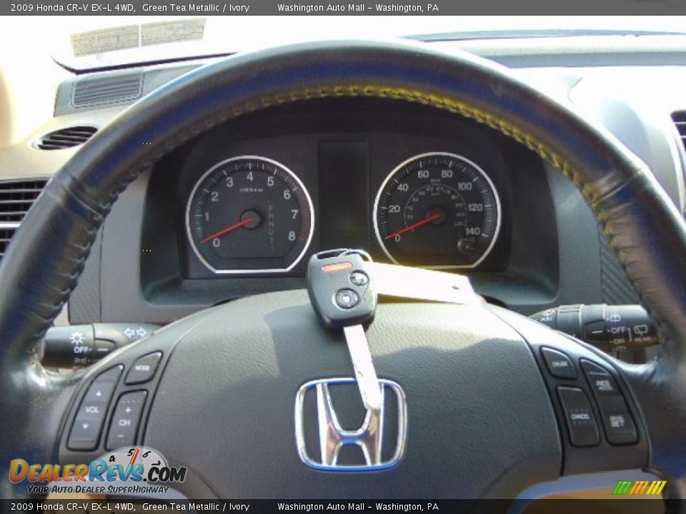 2009 Honda CR-V EX-L 4WD Green Tea Metallic / Ivory Photo #16