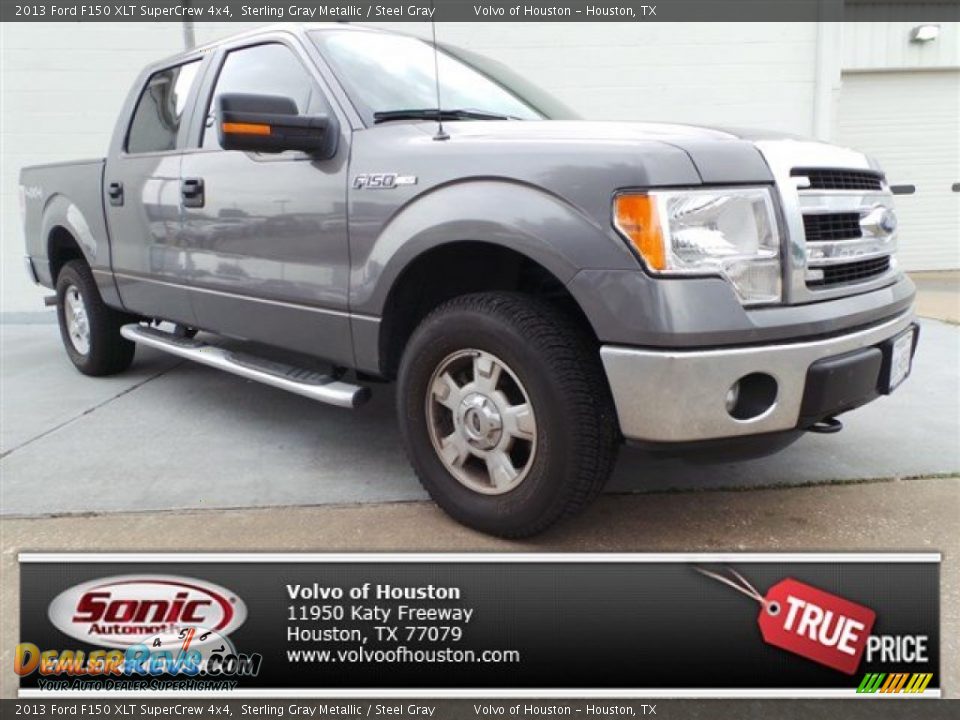 2013 Ford F150 XLT SuperCrew 4x4 Sterling Gray Metallic / Steel Gray Photo #1