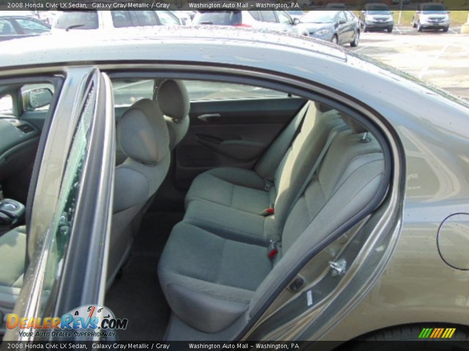 2008 Honda Civic LX Sedan Galaxy Gray Metallic / Gray Photo #17