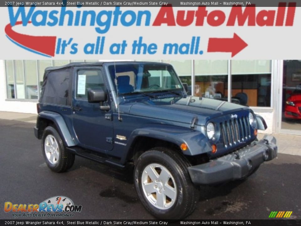 2007 Jeep Wrangler Sahara 4x4 Steel Blue Metallic / Dark Slate Gray/Medium Slate Gray Photo #1