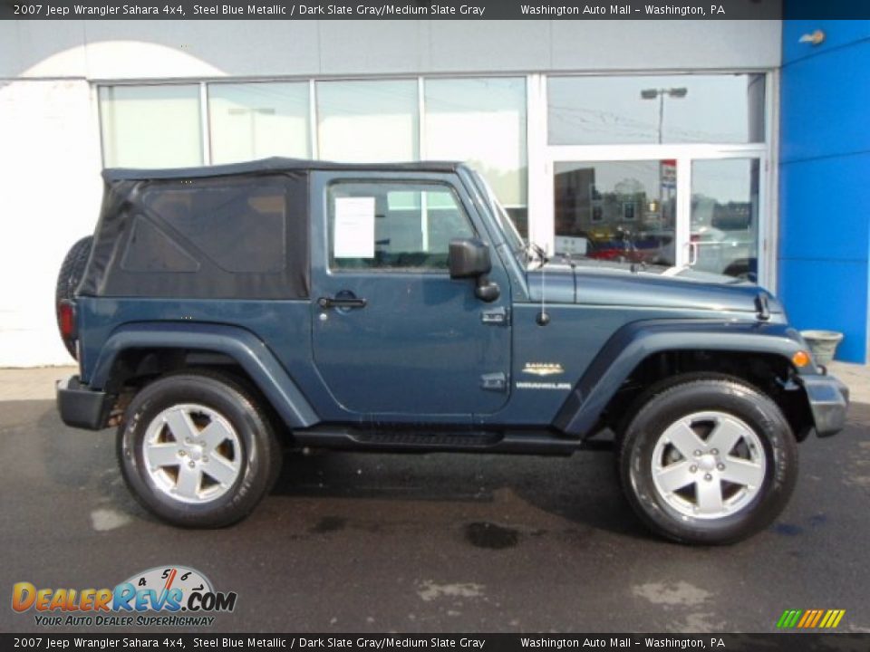 2007 Jeep Wrangler Sahara 4x4 Steel Blue Metallic / Dark Slate Gray/Medium Slate Gray Photo #2