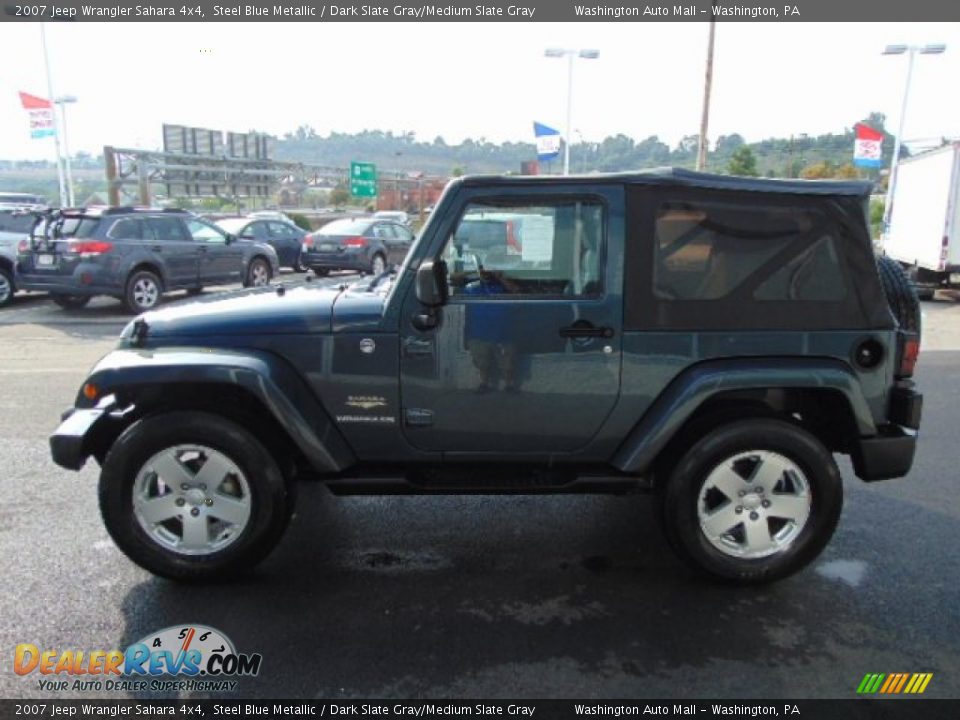 2007 Jeep Wrangler Sahara 4x4 Steel Blue Metallic / Dark Slate Gray/Medium Slate Gray Photo #6