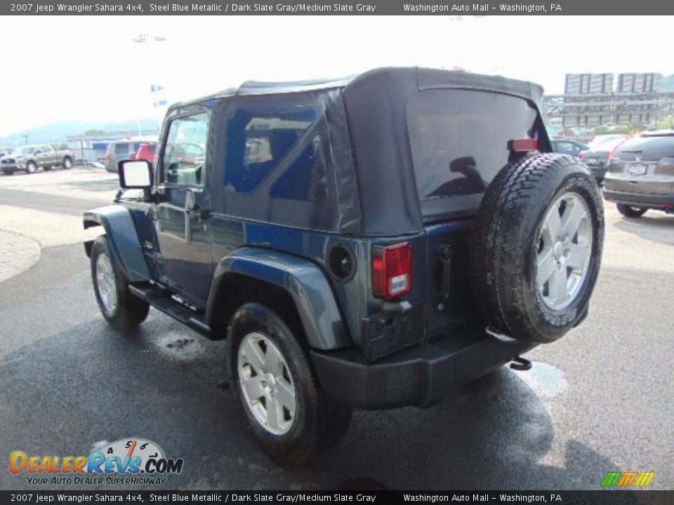 2007 Jeep Wrangler Sahara 4x4 Steel Blue Metallic / Dark Slate Gray/Medium Slate Gray Photo #7