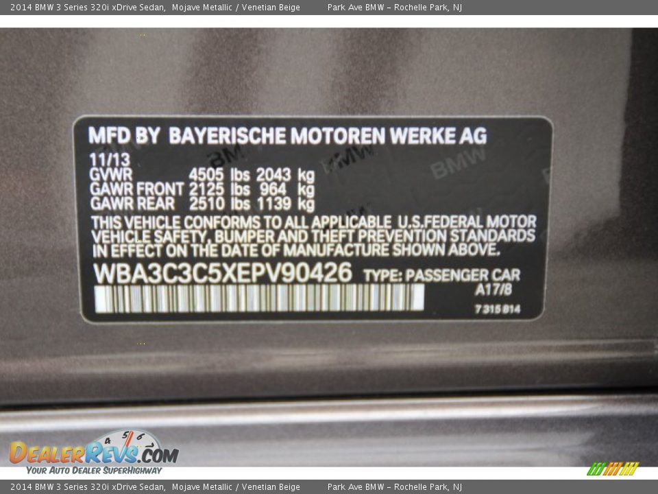 2014 BMW 3 Series 320i xDrive Sedan Mojave Metallic / Venetian Beige Photo #32