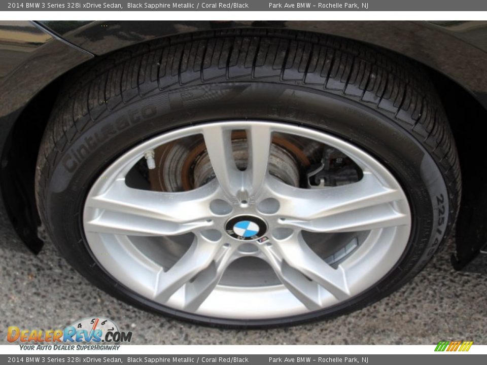 2014 BMW 3 Series 328i xDrive Sedan Black Sapphire Metallic / Coral Red/Black Photo #31