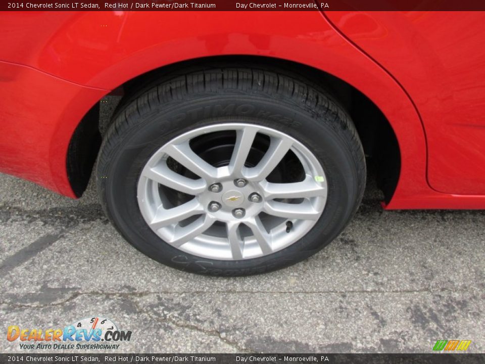 2014 Chevrolet Sonic LT Sedan Red Hot / Dark Pewter/Dark Titanium Photo #3