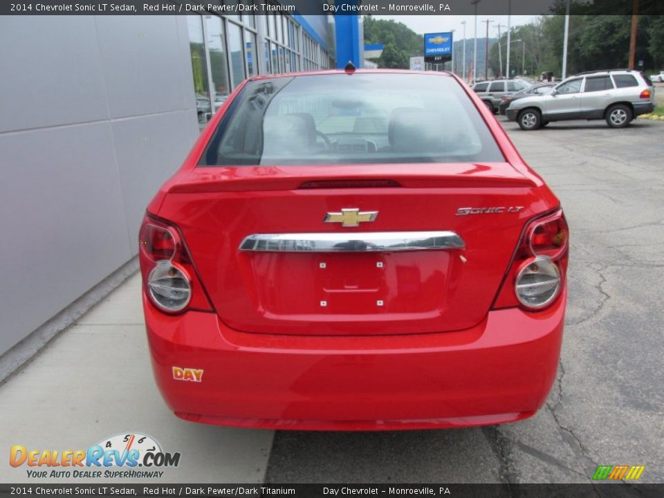 2014 Chevrolet Sonic LT Sedan Red Hot / Dark Pewter/Dark Titanium Photo #5