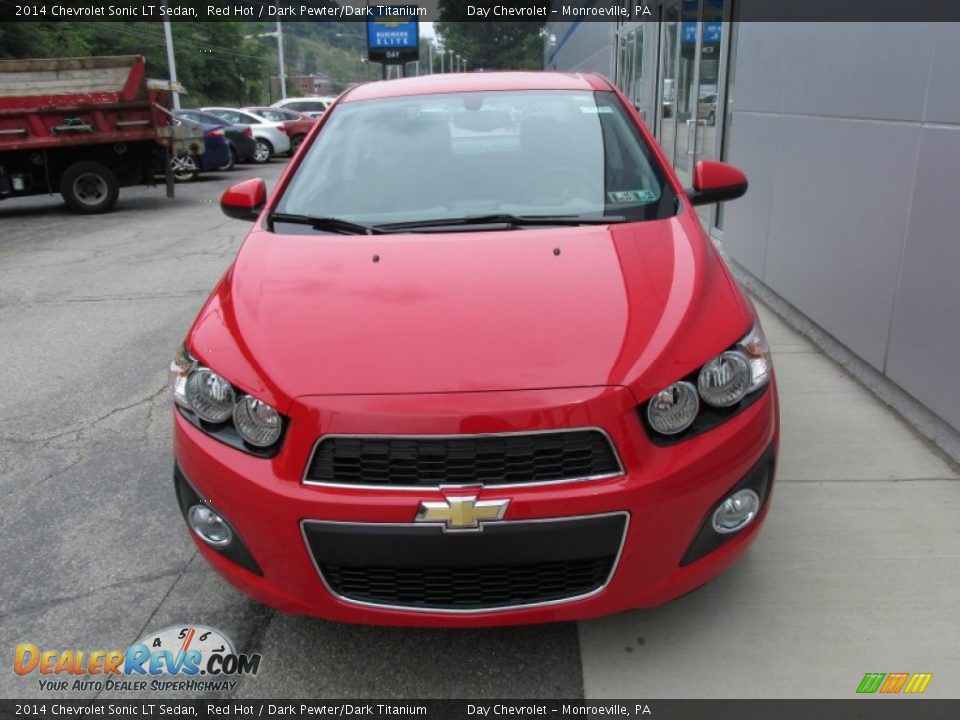 2014 Chevrolet Sonic LT Sedan Red Hot / Dark Pewter/Dark Titanium Photo #8