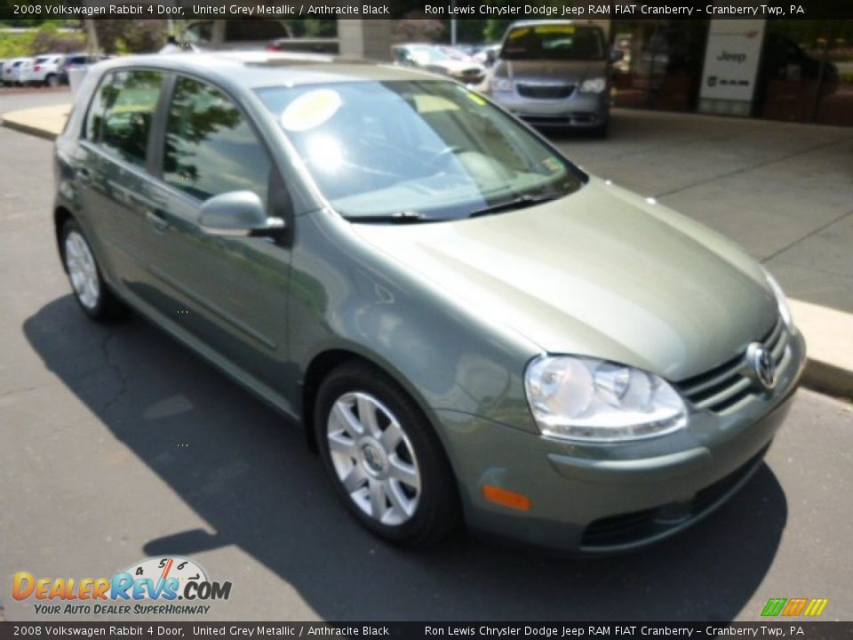 2008 Volkswagen Rabbit 4 Door United Grey Metallic / Anthracite Black Photo #2