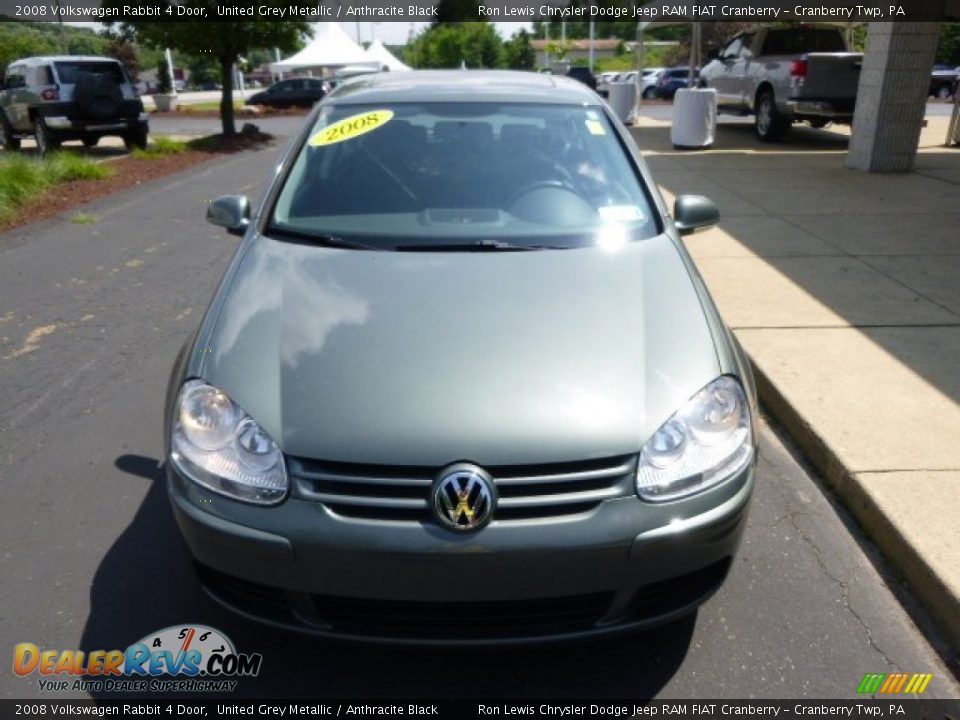 2008 Volkswagen Rabbit 4 Door United Grey Metallic / Anthracite Black Photo #3
