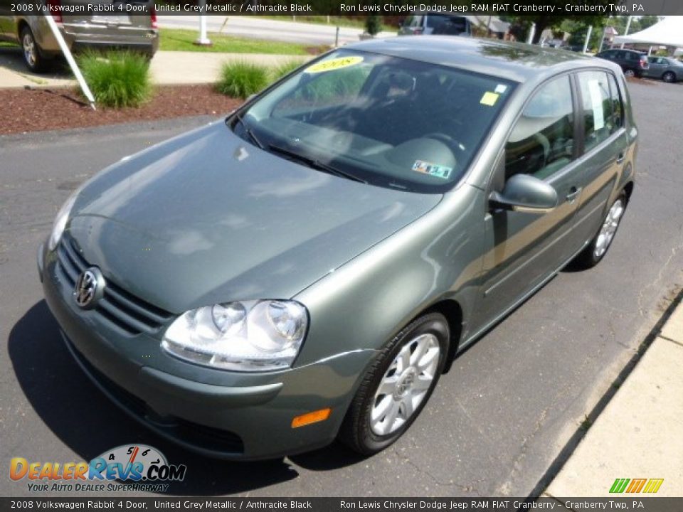 2008 Volkswagen Rabbit 4 Door United Grey Metallic / Anthracite Black Photo #4