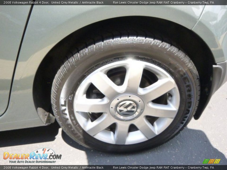 2008 Volkswagen Rabbit 4 Door United Grey Metallic / Anthracite Black Photo #9