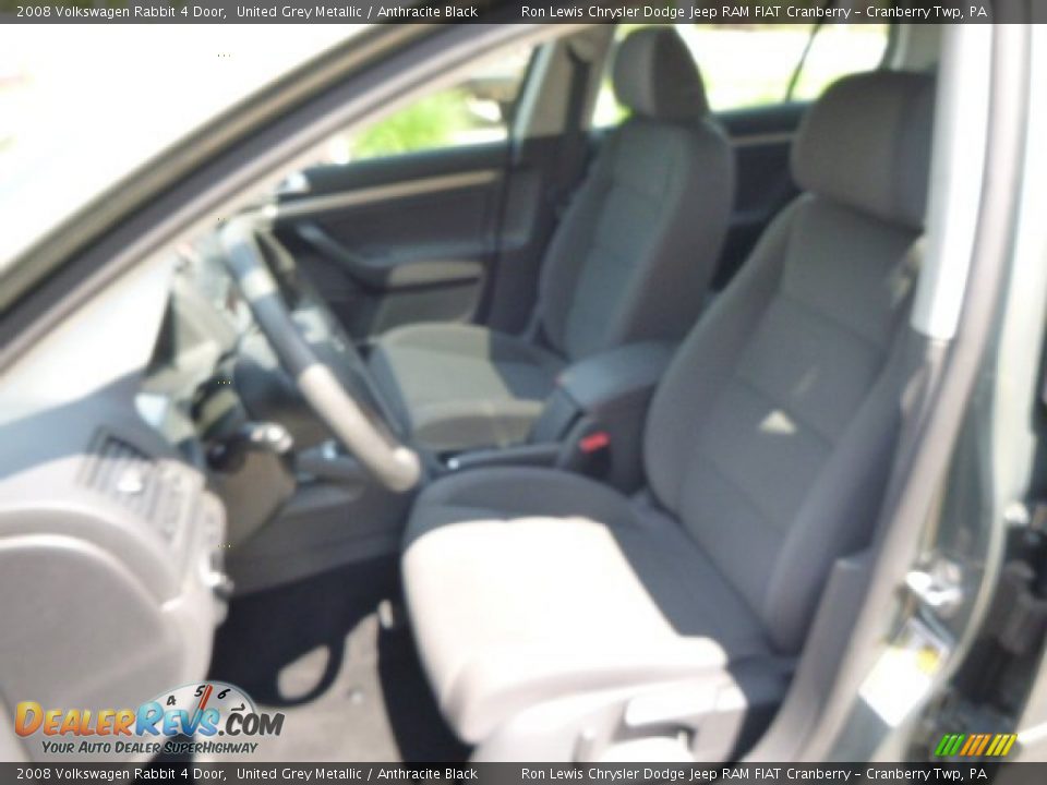 2008 Volkswagen Rabbit 4 Door United Grey Metallic / Anthracite Black Photo #10