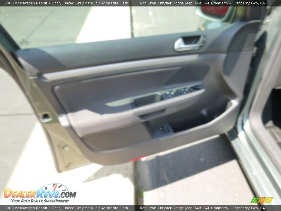 2008 Volkswagen Rabbit 4 Door United Grey Metallic / Anthracite Black Photo #11