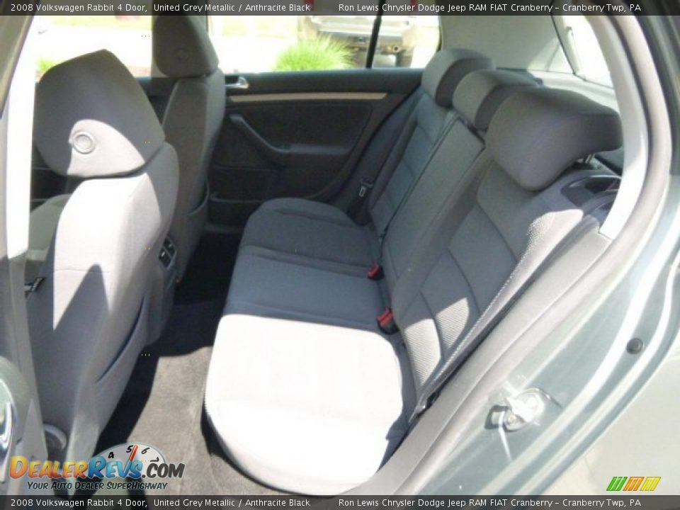 2008 Volkswagen Rabbit 4 Door United Grey Metallic / Anthracite Black Photo #12