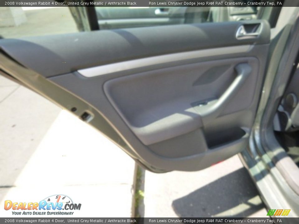 2008 Volkswagen Rabbit 4 Door United Grey Metallic / Anthracite Black Photo #13