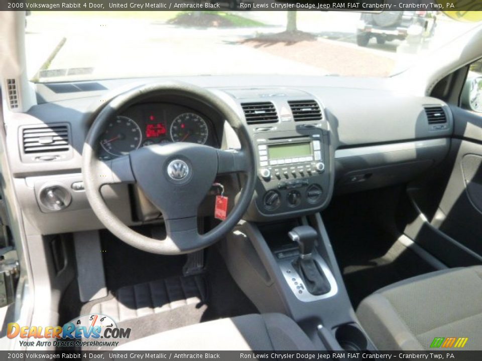 2008 Volkswagen Rabbit 4 Door United Grey Metallic / Anthracite Black Photo #14