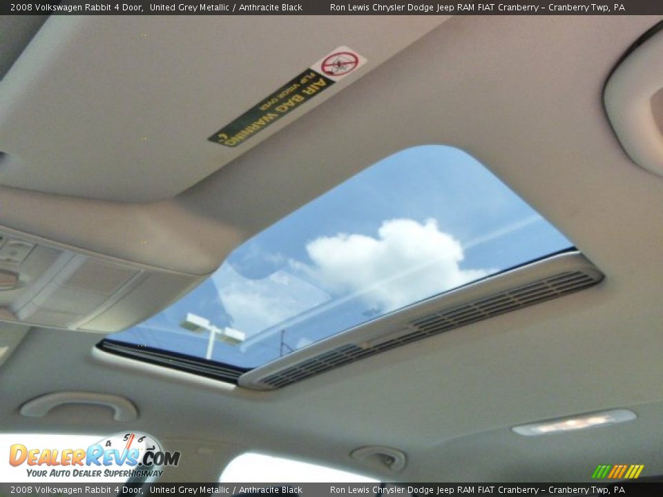2008 Volkswagen Rabbit 4 Door United Grey Metallic / Anthracite Black Photo #15