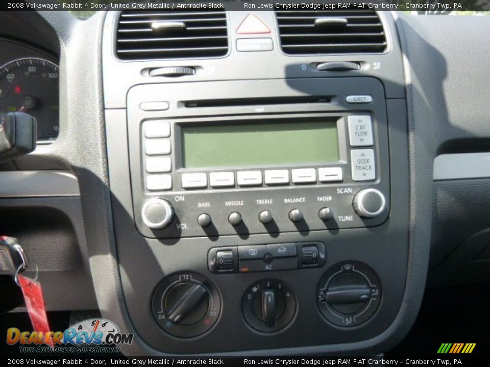 2008 Volkswagen Rabbit 4 Door United Grey Metallic / Anthracite Black Photo #16