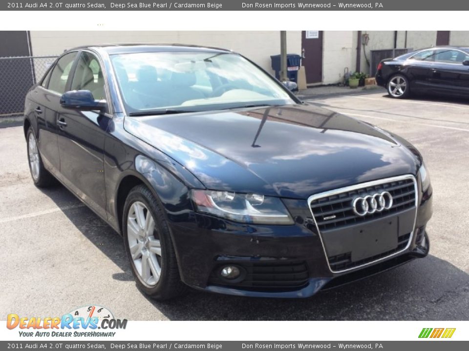 2011 Audi A4 2.0T quattro Sedan Deep Sea Blue Pearl / Cardamom Beige Photo #1