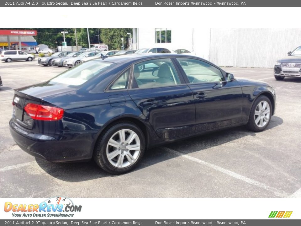 2011 Audi A4 2.0T quattro Sedan Deep Sea Blue Pearl / Cardamom Beige Photo #3