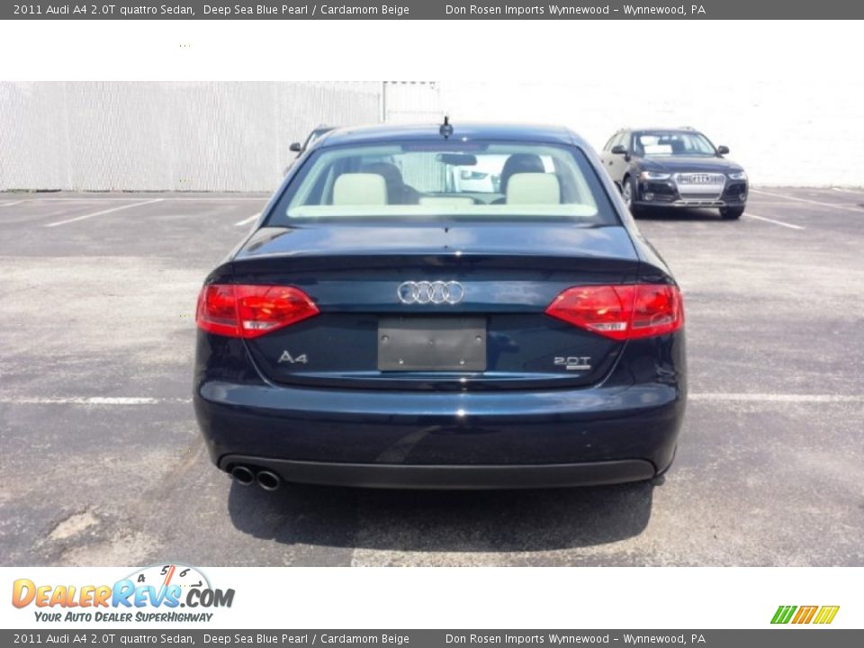 2011 Audi A4 2.0T quattro Sedan Deep Sea Blue Pearl / Cardamom Beige Photo #5