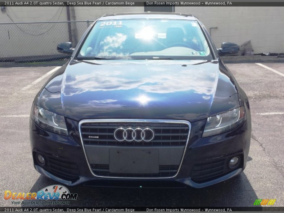 2011 Audi A4 2.0T quattro Sedan Deep Sea Blue Pearl / Cardamom Beige Photo #10