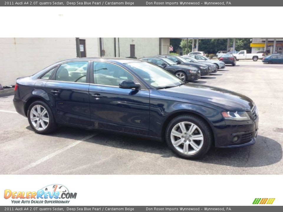2011 Audi A4 2.0T quattro Sedan Deep Sea Blue Pearl / Cardamom Beige Photo #11