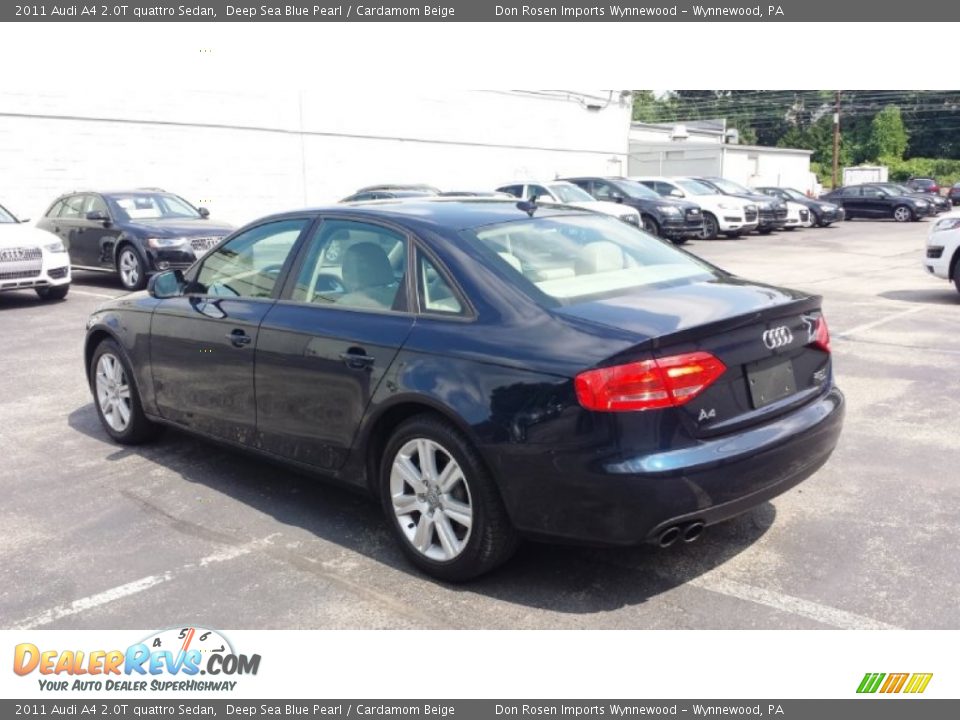 2011 Audi A4 2.0T quattro Sedan Deep Sea Blue Pearl / Cardamom Beige Photo #12