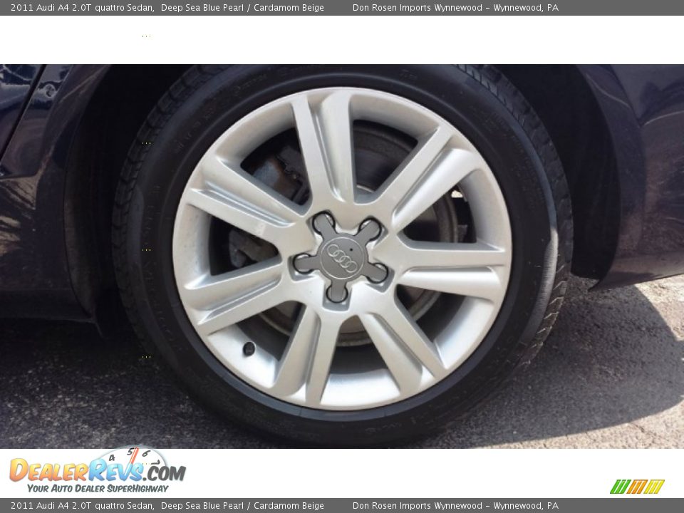 2011 Audi A4 2.0T quattro Sedan Deep Sea Blue Pearl / Cardamom Beige Photo #13