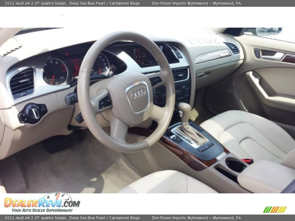 2011 Audi A4 2.0T quattro Sedan Deep Sea Blue Pearl / Cardamom Beige Photo #16