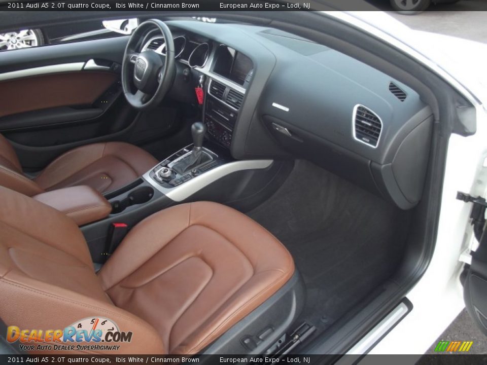 2011 Audi A5 2.0T quattro Coupe Ibis White / Cinnamon Brown Photo #12