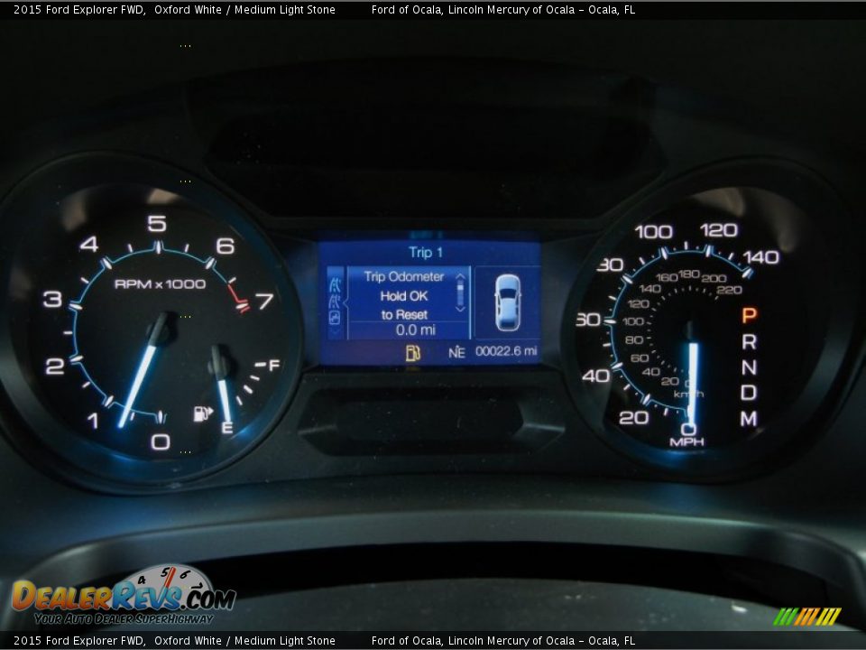 2015 Ford Explorer FWD Oxford White / Medium Light Stone Photo #10