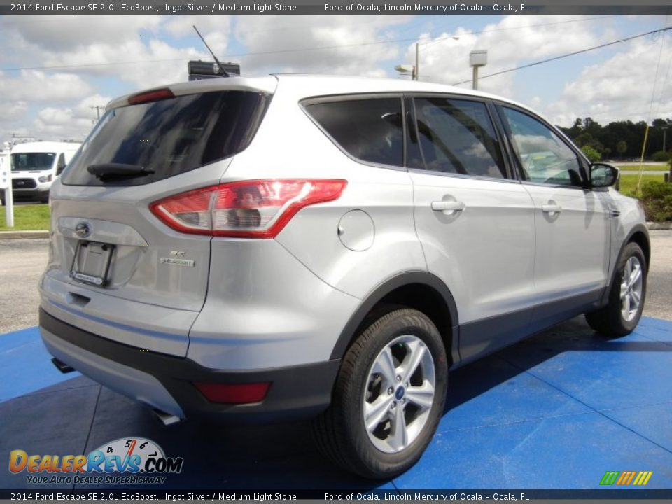 2014 Ford Escape SE 2.0L EcoBoost Ingot Silver / Medium Light Stone Photo #3