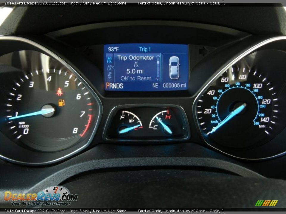 2014 Ford Escape SE 2.0L EcoBoost Ingot Silver / Medium Light Stone Photo #9