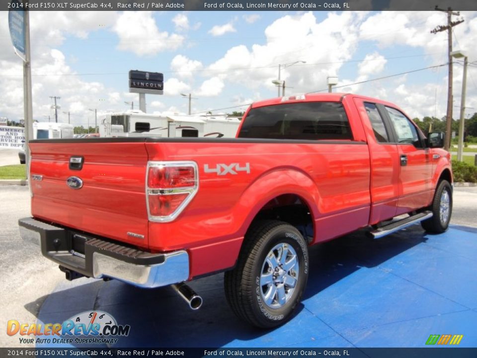2014 Ford F150 XLT SuperCab 4x4 Race Red / Pale Adobe Photo #3