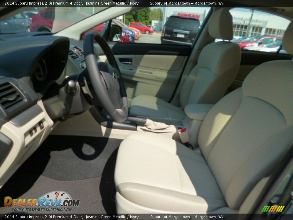 2014 Subaru Impreza 2.0i Premium 4 Door Jasmine Green Metallic / Ivory Photo #14