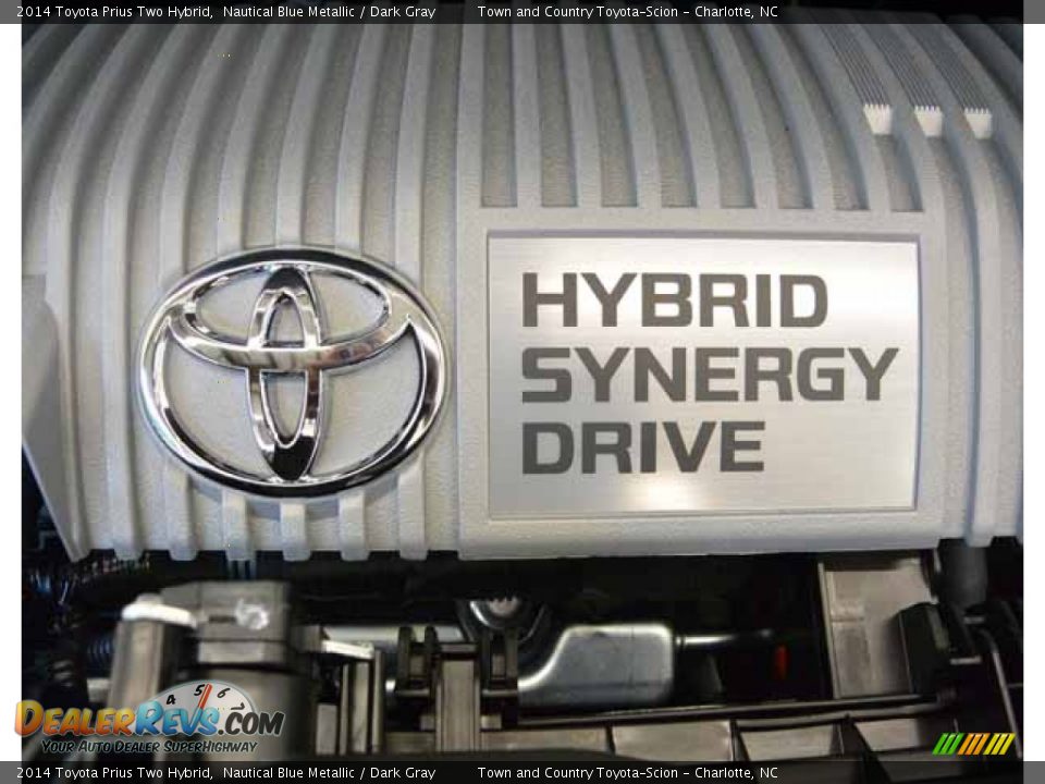 2014 Toyota Prius Two Hybrid Nautical Blue Metallic / Dark Gray Photo #35